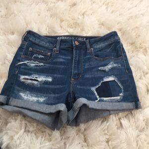AEO hi rise shorts
